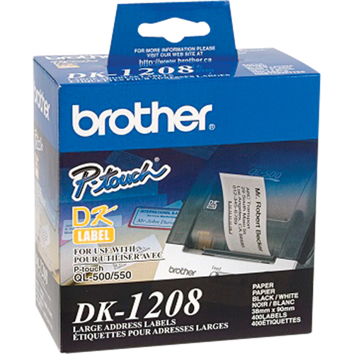 &eacute;tiquettes d'adresse de s&eacute;rie DK, 1-1/2" la x 3-1/2" la x Blanc Les Fournitures Industrielles Méga