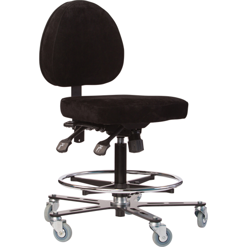 Si&egrave;ges ergonomiques pour le soudage TF180, Su&egrave;de, Noir, Capacit&eacute; 300 lb Les Fournitures Industrielles Méga