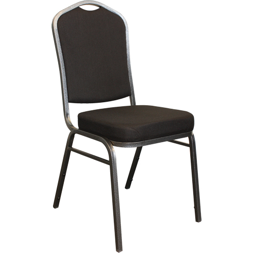 Chaises empilables, Tissu, Hauteur 37", Capacit&eacute; 275 lb, Noir Les Fournitures Industrielles Méga