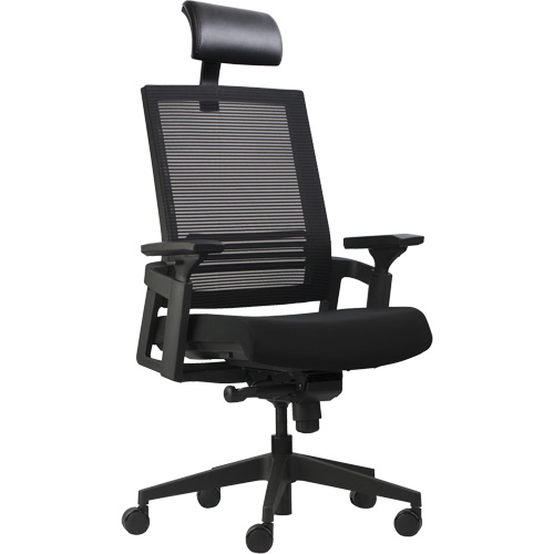 Chaises de bureau A-37 Activ, Mailles, Noir, Capacit&eacute; 275 lb Les Fournitures Industrielles Méga