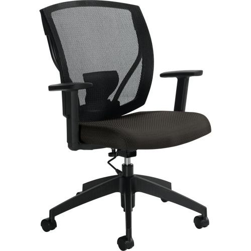 Chaises de travail, Tissu, Charbon, Capacit&eacute; 300 lb Les Fournitures Industrielles Méga