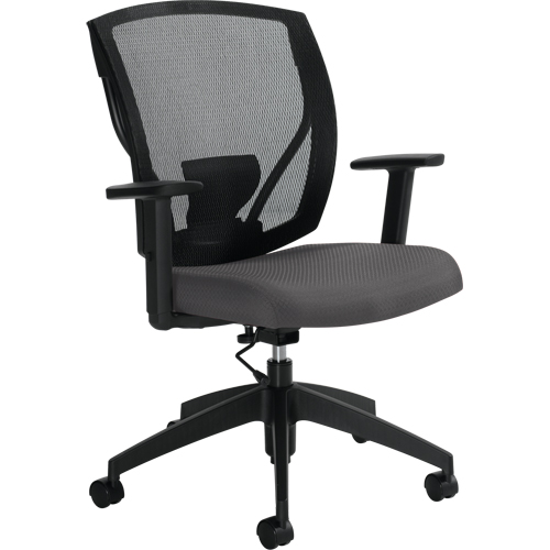 Task Chairs, Vinyl, Charcoal, 300 lbs. Capacity Les Fournitures Industrielles Méga