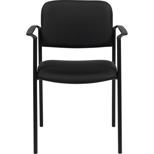 Stacking Chairs, Fabric, 32" High, 300 lbs. Capacity, Black Les Fournitures Industrielles Méga