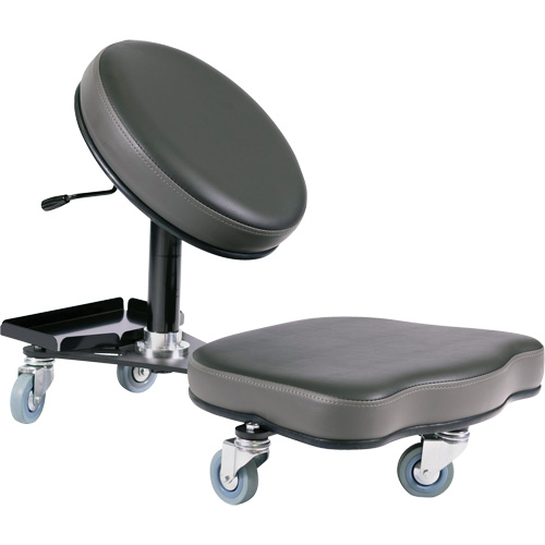Chaise ergonomique Flex, Vinyle, Noir/gris Les Fournitures Industrielles Méga