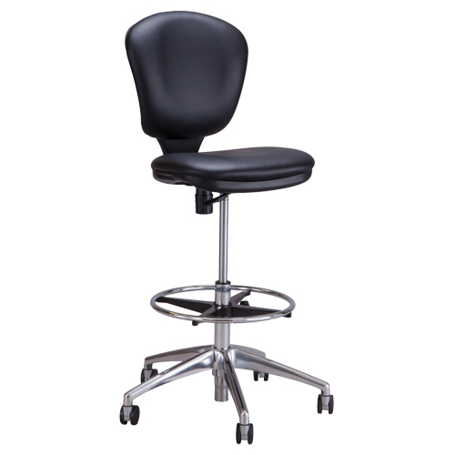 Metro Extended-High Chair, Vinyl, Black, 250 lbs. Capacity Les Fournitures Industrielles Méga