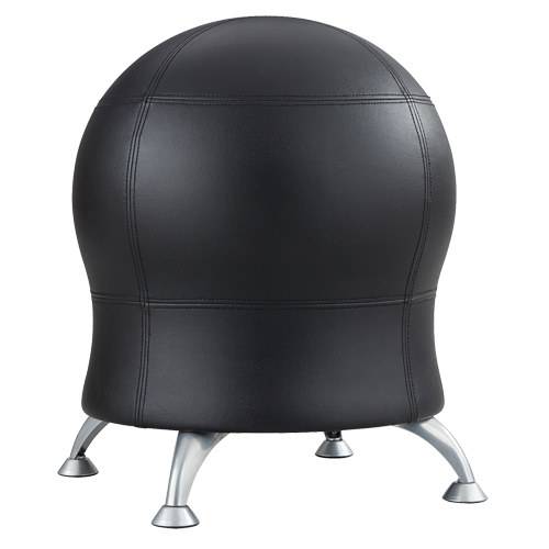 Chaise sph&eacute;rique Zenergy, Vinyle, Noir, Capacit&eacute; 250 lb Les Fournitures Industrielles Méga