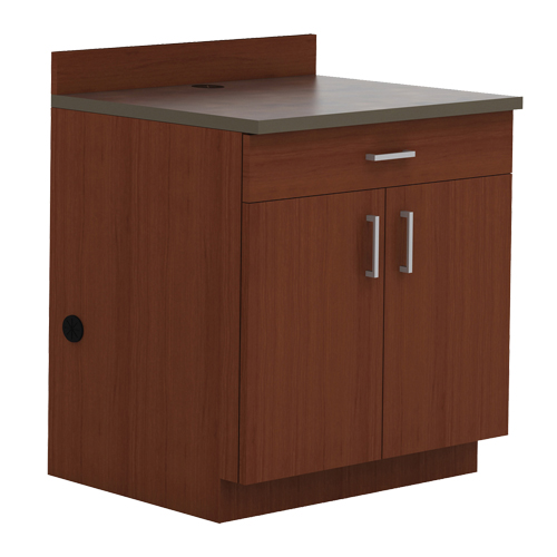 Modular Base Cabinet, Melamine, 39" H x 36" W x 25" D, Mahogany Les Fournitures Industrielles Méga