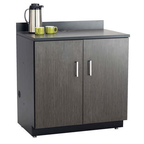 Armoire modulaire de base, M&eacute;lamine, 2 Tablettes, 39" h x 36" la x 25" P, Nuit d'Asie/noir Les Fournitures Industrielles Méga
