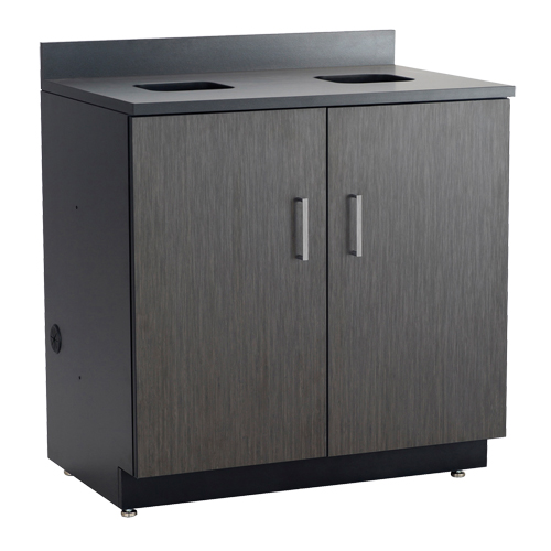 Armoire modulaire de base, M&eacute;lamine, 39" h x 36" la x 25" P, Nuit d'Asie/noir Les Fournitures Industrielles Méga