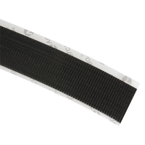 Low Profile Fastener Tape, Hook, 25 yds x 1", Adhesive, Black Les Fournitures Industrielles Méga