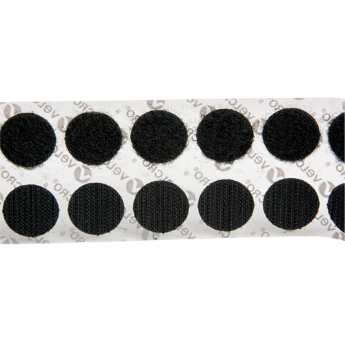 Attaches en jeton, Boucle et crochet, 3/4" dia., Adh&eacute;sif, Noir Les Fournitures Industrielles Méga