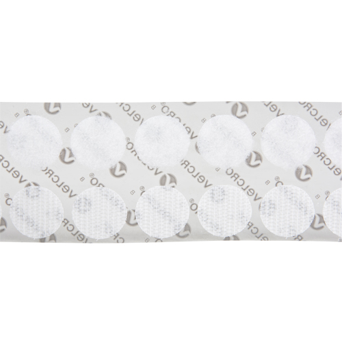 Fastener Coins, Hook & Loop, 3/4" Dia., Adhesive, White Les Fournitures Industrielles Méga