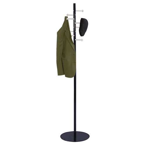 Porte-manteau de style t&ecirc;te de clou, 67" ha, Noir, 8 Crochet(s) Les Fournitures Industrielles Méga