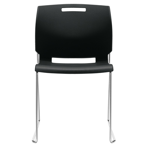 Chaise, Plastique, Hauteur 32-1/2", Capacit&eacute; 300 lb, Noir Les Fournitures Industrielles Méga