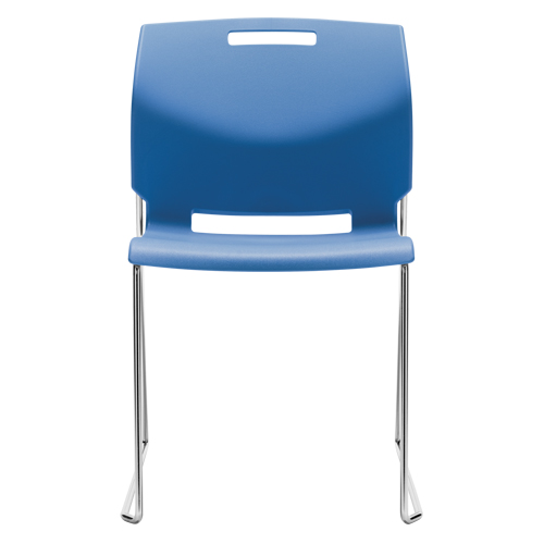 Chaise, Plastique, Hauteur 32-1/2", Capacit&eacute; 300 lb, Bleu Les Fournitures Industrielles Méga