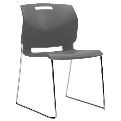 Chaise, Plastique, Hauteur 32-1/2", Capacit&eacute; 300 lb, Gris Les Fournitures Industrielles Méga