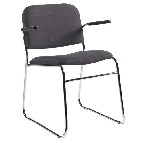 Chaise, Tissu, Hauteur 30", Capacit&eacute; 200 lb, Noir Les Fournitures Industrielles Méga