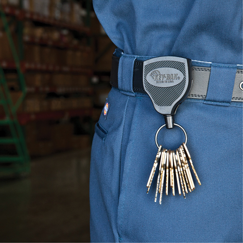 Super48 Heavy-Duty Retractable Key Holder, Polycarbonate, 48" Cable, Belt Clip Attachment Les Fournitures Industrielles Méga