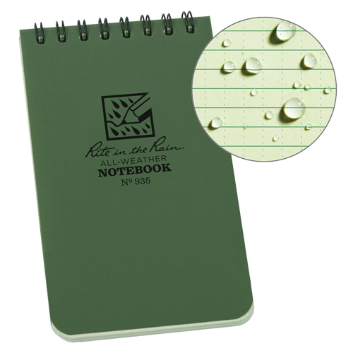 Pocket Top-Spiral Notebook, Soft Cover, Green, 100 Pages, 3" W x 5" L Les Fournitures Industrielles Méga