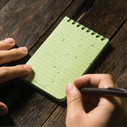 Pocket Top-Spiral Notebook, Soft Cover, Green, 100 Pages, 3" W x 5" L Les Fournitures Industrielles Méga