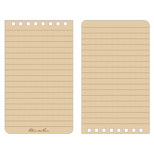 Pocket Top-Spiral Notebook, Soft Cover, Tan, 100 Pages, 3" W x 5" L Les Fournitures Industrielles Méga