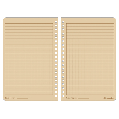 Side-Spiral Notebook, Soft Cover, Tan, 64 Pages, 4-5/8" W x 7" L Les Fournitures Industrielles Méga