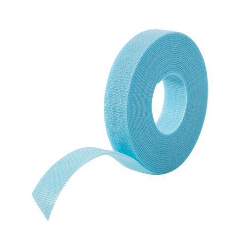 Ruban pour gestion des c&acirc;bles One-Wrap, Boucle et crochet, 25 vg x 3/4", Auto-aggripant, Aqua Les Fournitures Industrielles Méga