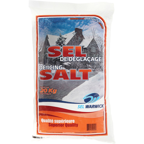 Ice Melting Salt, 44.1 lbs. (20 kg), Bag, -10°C (14°F) Les Fournitures Industrielles Méga