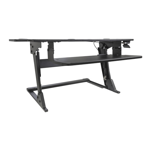 Poste de travail assis-debout Goya, Mod&egrave;le de bureau, 20" h x 42" la x 16" p, Noir Les Fournitures Industrielles Méga