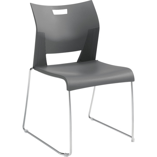 Duet Armless Training Chair, Plastic, 33-1/4" High, 350 lbs. Capacity, Grey Les Fournitures Industrielles Méga