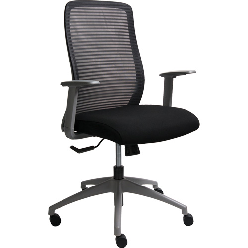 Chaise de bureau ajustable s&eacute;rie Era, Tissu/Mailles, Noir, Capacit&eacute; 275 lb Les Fournitures Industrielles Méga