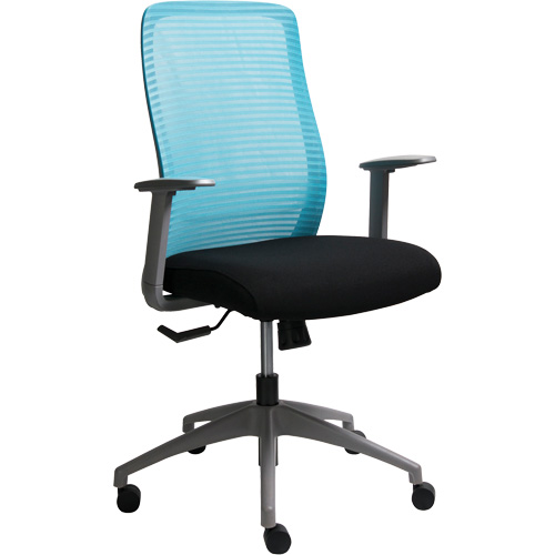 Chaise de bureau ajustable s&eacute;rie Era, Tissu/Mailles, Bleu, Capacit&eacute; 275 lb Les Fournitures Industrielles Méga