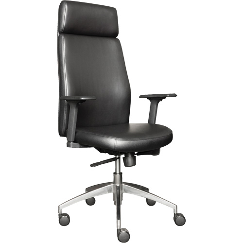 Fauteuil de cadre &agrave; dossier &eacute;lev&eacute; s&eacute;rie Activ, Polyur&eacute;thane/Vinyle, Noir, Capacit&eacute; 275 lb Les Fournitures Industrielles Méga