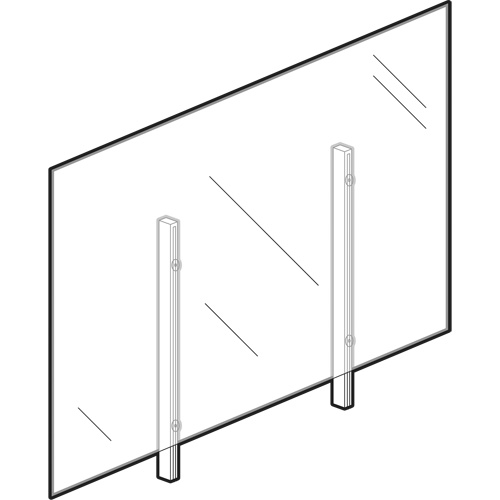 Vitre hygi&eacute;nique, 36" la x 36" h Les Fournitures Industrielles Méga