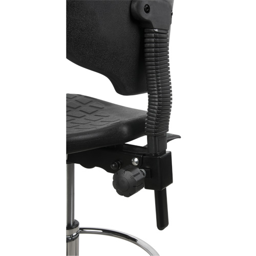 Tabouret robuste et ergonomique, Stationnaire, Ajustable, 39” - 48”, Polyur&eacute;thane Si&egrave;ge, Noir Les Fournitures Industrielles Méga
