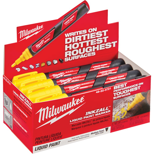 Inkzall Paint Marker, Liquid, Yellow Les Fournitures Industrielles Méga