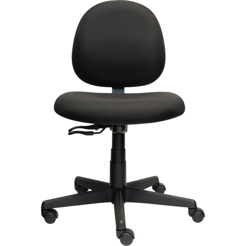 Chaise de travail &agrave; dossier bas Aspen, Tissu, Noir, Capacit&eacute; 275 lb Les Fournitures Industrielles Méga