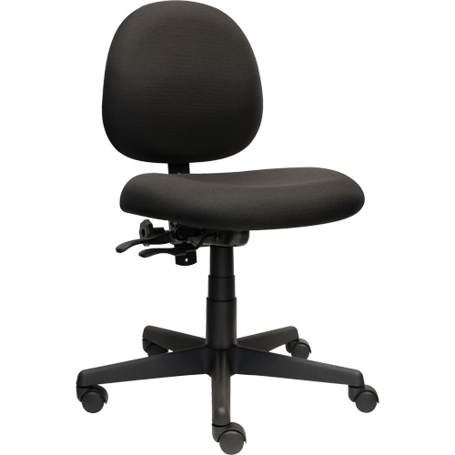 Chaise de travail &agrave; dossier bas Aspen, Tissu, Noir, Capacit&eacute; 275 lb Les Fournitures Industrielles Méga