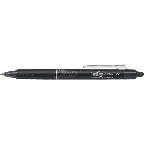 Stylo &agrave; cliquet Frixion Point, Noir, 0,7 mm, R&eacute;tractable Les Fournitures Industrielles Méga