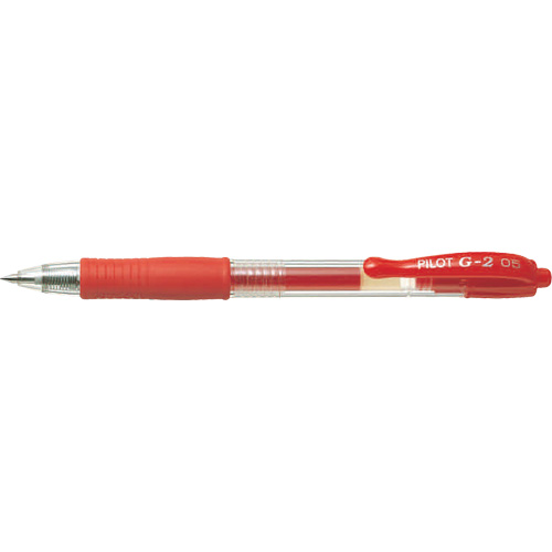 Stylo &agrave; encre gel G2, Rouge, 0,7 mm, R&eacute;tractable Les Fournitures Industrielles Méga
