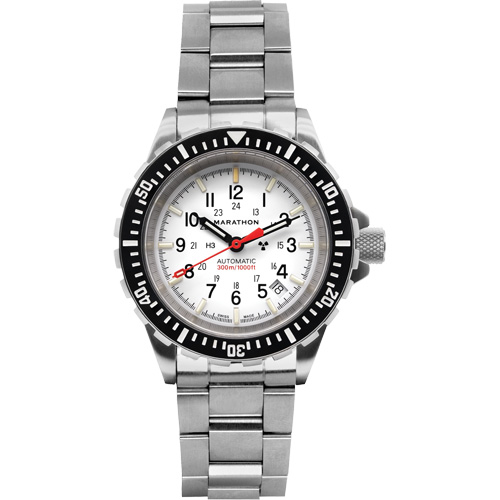 Arctic Edition Large Diver's Automatic GSAR Watch with Stainless Steel Bracelet, Digital, Battery Operated, 41 mm, Silver Les Fournitures Industrielles Méga