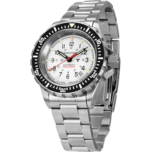 Arctic Edition Large Diver's Automatic GSAR Watch with Stainless Steel Bracelet, Digital, Battery Operated, 41 mm, Silver Les Fournitures Industrielles Méga