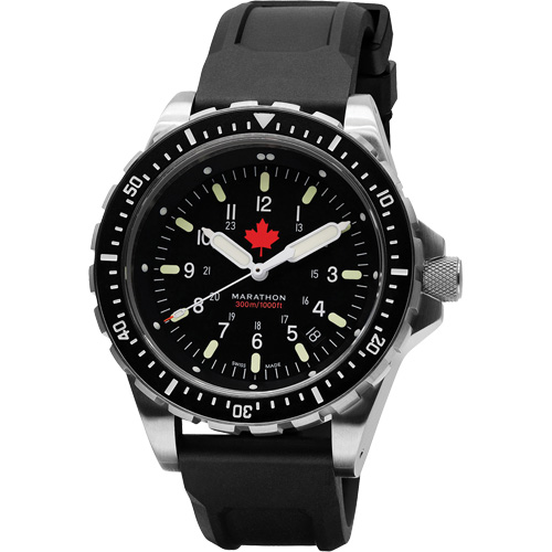 Red Maple Jumbo Diver's Quartz Watch, Digital, Battery Operated, 46 mm, Black Les Fournitures Industrielles Méga