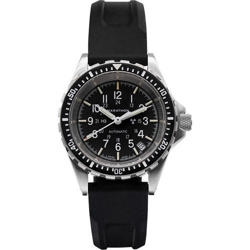 Tr&egrave;s grande montre chronographe automatique pour plongeur/pilote d'avion, Num&eacute;rique, &agrave; piles, 46 mm, Noir Les Fournitures Industrielles Méga