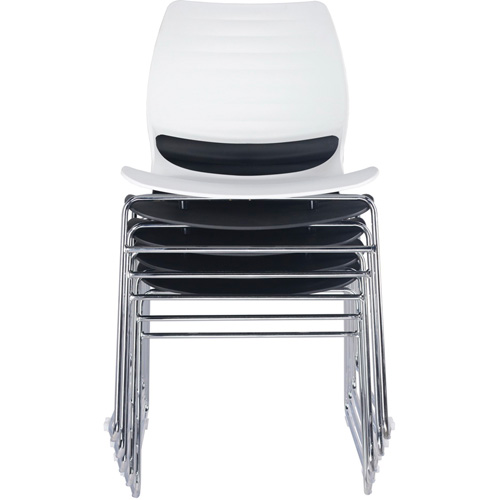 Chaises empilables, Polypropyl&egrave;ne, Hauteur 32", Capacit&eacute; 250 lb, Noir Les Fournitures Industrielles Méga