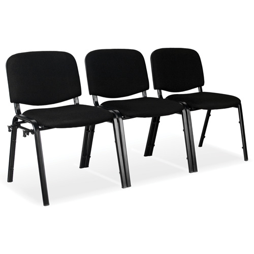 Chaises empilables, Tissu, Hauteur 32", Capacit&eacute; 250 lb, Noir Les Fournitures Industrielles Méga