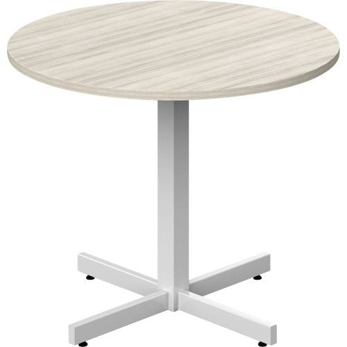 Table ronde &agrave; hauteur r&eacute;glable Newland, 36" lo x 36" la x 29" h, Dessus de 1", Stratifi&eacute;, Havane Les Fournitures Industrielles Méga
