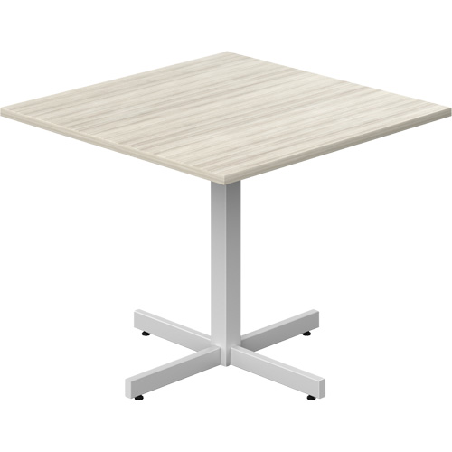 Table carr&eacute;e &agrave; hauteur r&eacute;glable Newland, 36" lo x 36" la x 29" h, Dessus de 1", Stratifi&eacute;, Havane Les Fournitures Industrielles Méga