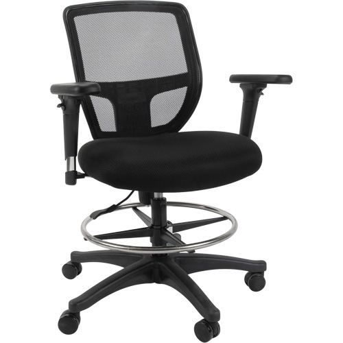 Mesh Work Stool, Mobile, Adjustable Height, 450 lbs. Capacity Les Fournitures Industrielles Méga