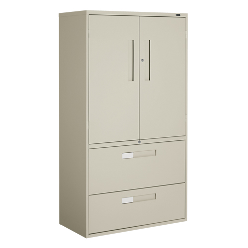 Armoire Multi-Stor, Acier, 3 Tablettes, 65-1/4" h x 36" la x 18" P, Beige Les Fournitures Industrielles Méga
